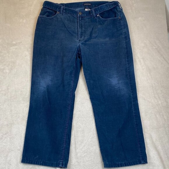 Lands End Mens Pants Size 40x25 Corduroy Straight Casual Traditional Fit Blue Y2 - Picture 11 of 12